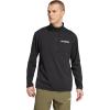 imageadidas Mens Terrex Multi HalfZip Long Sleeve Hiking TShirtBlack