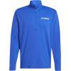 imageadidas Mens Terrex Multi HalfZip Long Sleeve Hiking TShirtSemi Lucid Blue