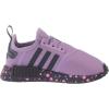 imageadidas UnisexChild NMDr1 C Little Kid SneakerSuper PurpleWhiteShadow Navy Elastic