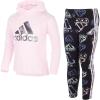 imageadidas Girls Long Sleeve Graphic Hooded Tee and Printed Tights Set