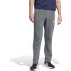 imageadidas Mens Essentials 3Stripes Fleece Open Hem PantsDark Grey Heather