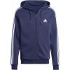 imageadidas Mens Essentials Fleece 3Stripes Hoodie Athletic Outerwear Casual  RedLegend Ink