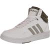 imageadidas Mens Hoops 30 Mid Basketball ShoeWhiteSilver PebbleOlive Strata