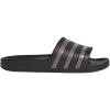imageadidas Womens Adilette Aqua Slide SandalCore BlackMatt Purple MetallicCore Black