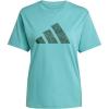 imageadidas Womens Animal Print Graphic TShirtPowder Teal
