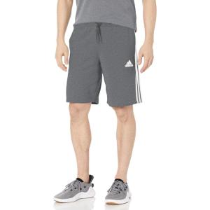 imageadidas Mens Essentials Fleece 3Stripes ShortsDark Grey Heather