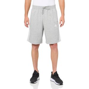imageadidas Mens Essentials Fleece 3Stripes ShortsMedium Grey Heather