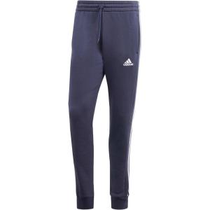 imageadidas Mens Essentials Fleece Tapered Cuff 3Stripes PantsLegend Ink