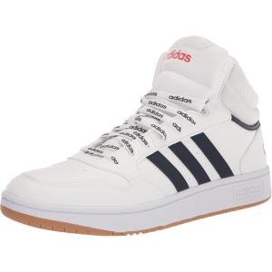 imageadidas Mens Hoops 30 Mid Basketball ShoeWhiteLegend InkVivid Red
