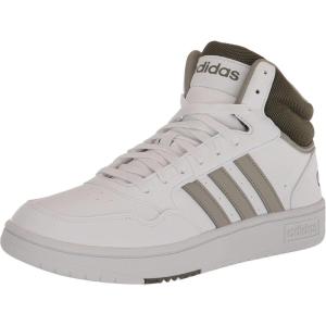 imageadidas Mens Hoops 30 Mid Basketball ShoeWhiteSilver PebbleOlive Strata
