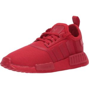 imageadidas UnisexChild NMDr1 C Little Kid SneakerScarletScarletScarlet Elastic