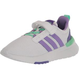 imageadidas UnisexChild Racer TR21 Running ShoeWhiteViolet FusionPulse Mint
