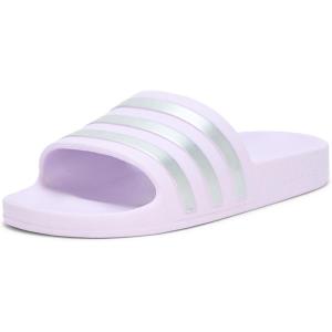 imageadidas Womens Adilette Aqua Slide SandalIce LavenderMatte SilverMatte Silver