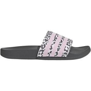 imageadidas Womens Adilette Comfort Slide SandalGreyClear PinkWhite