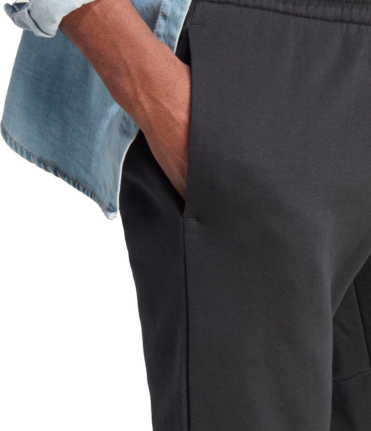 imageAdidas Mens Essentials Fleece Tapered Cuff Big Logo PantsBlack