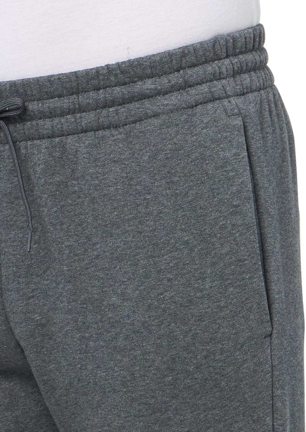 imageAdidas Mens Essentials Fleece Tapered Cuff Big Logo PantsDark Grey Heather