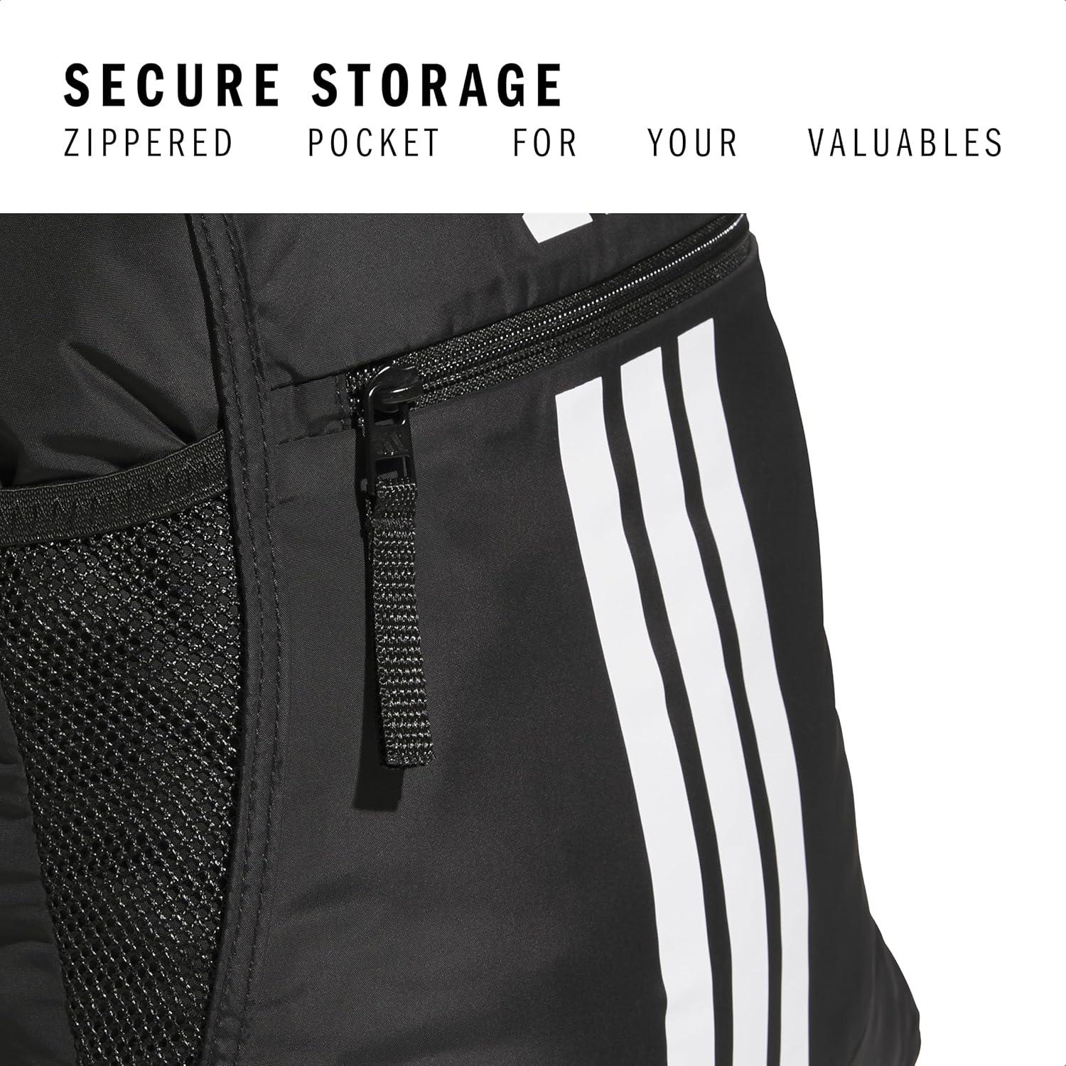 imageadidas Alliance Sackpack  Drawstring Backpack Small Bag for Men and Women Tropic BloomClear Pink One SizeBlack30