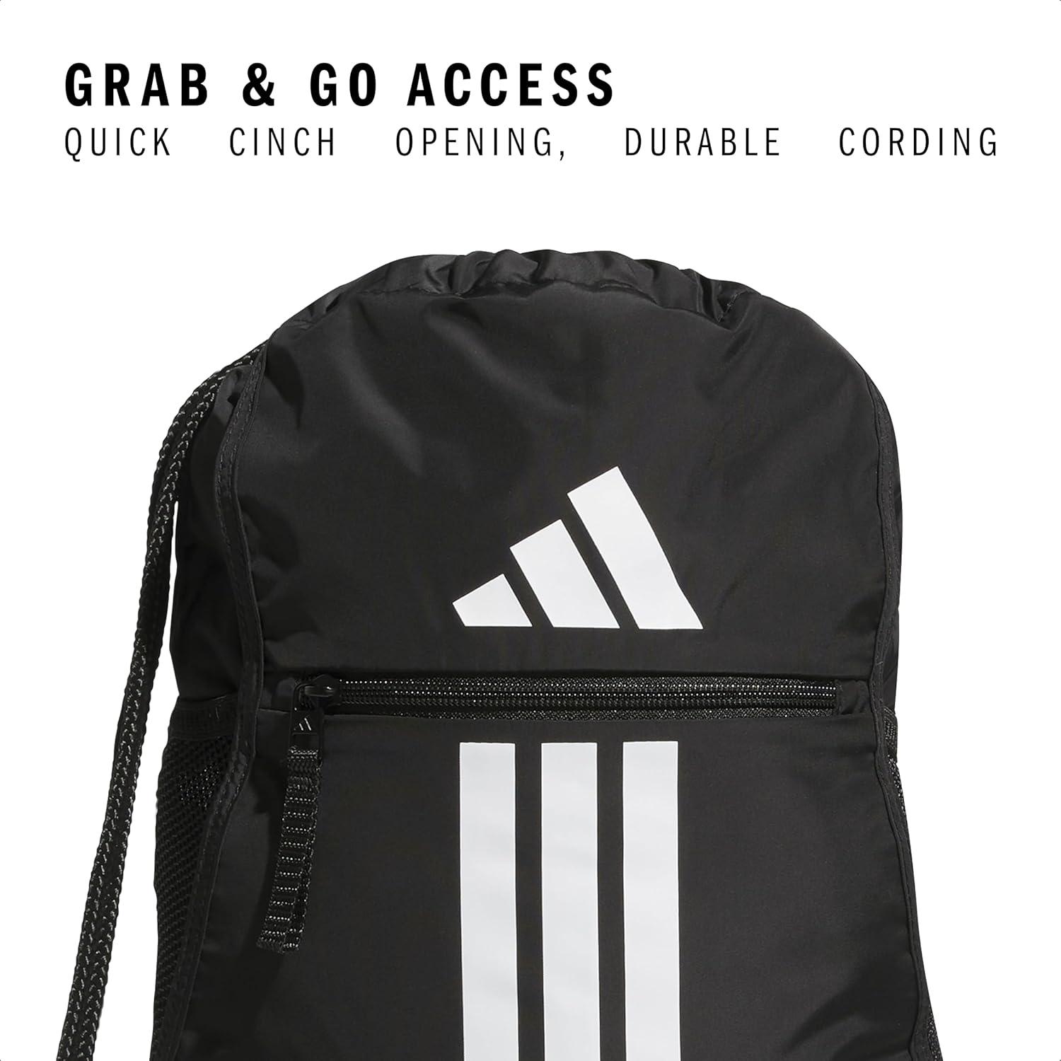 imageadidas Alliance Sackpack  Drawstring Backpack Small Bag for Men and Women Tropic BloomClear Pink One SizeBlack30