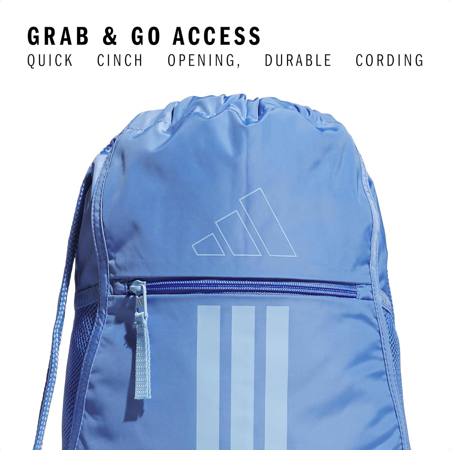 imageadidas Alliance Sackpack  Drawstring Backpack Small Bag for Men and Women Tropic BloomClear Pink One SizeBlue FusionGlow Blue30