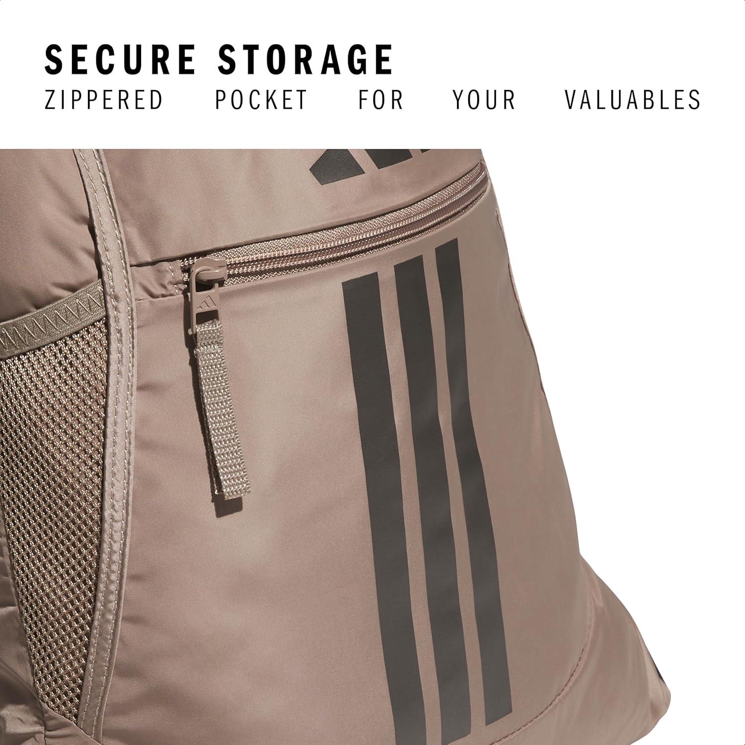 imageadidas Alliance Sackpack  Drawstring Backpack Small Bag for Men and Women Tropic BloomClear Pink One SizeChalky BrownGunmetal30