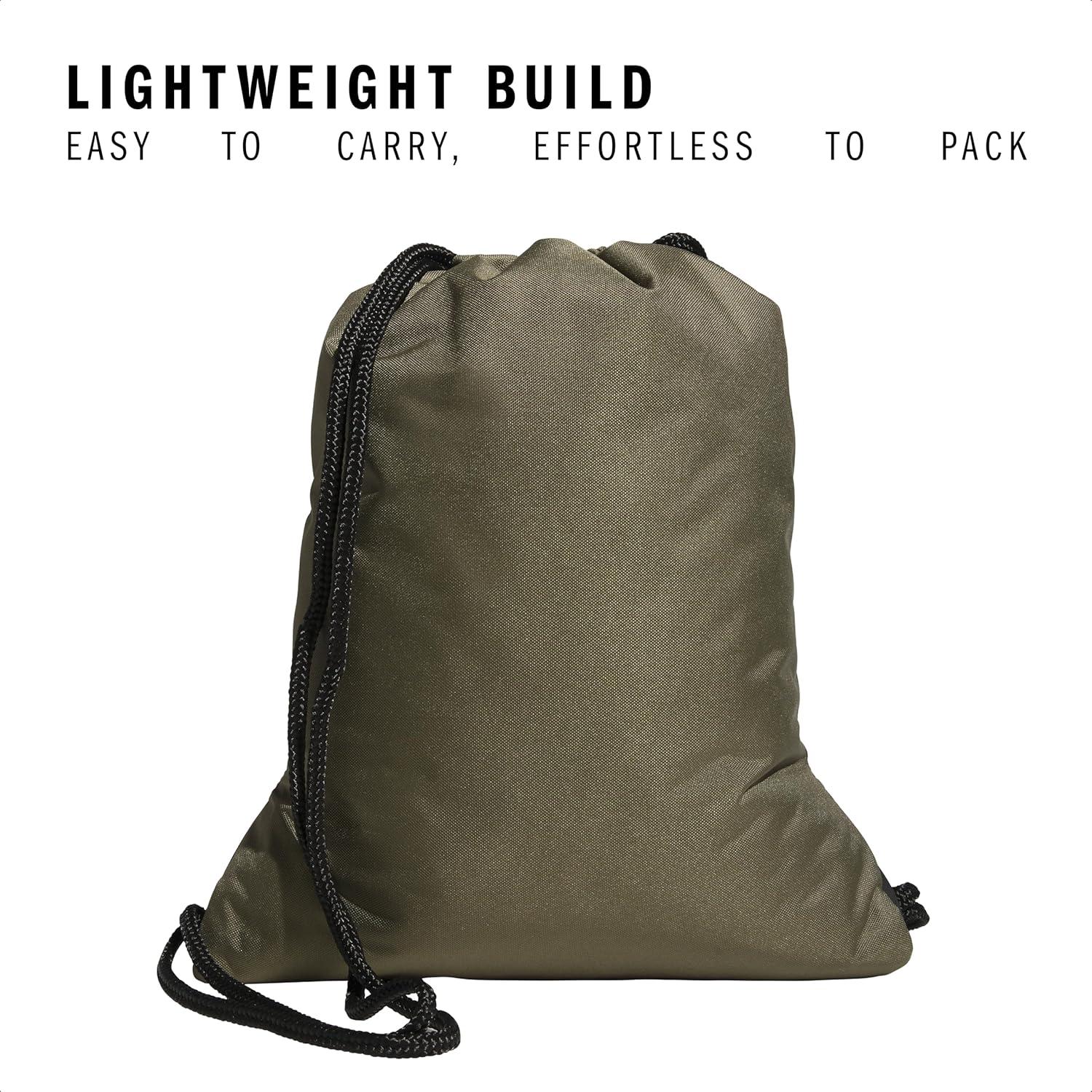 imageadidas Alliance Sackpack  Drawstring Backpack Small Bag for Men and Women Tropic BloomClear Pink One SizeOlive Strata GreenBlackSilver Metallic20