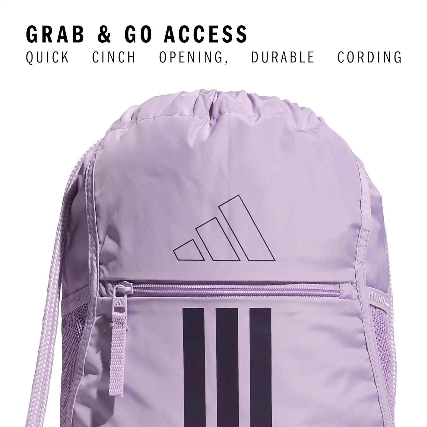 imageadidas Alliance Sackpack  Drawstring Backpack Small Bag for Men and Women Tropic BloomClear Pink One SizePowder Plum PurpleAurora Plum Purple30