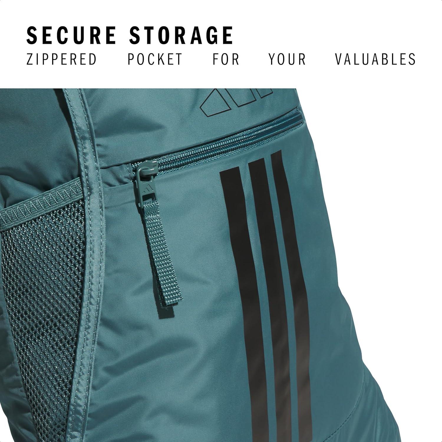imageadidas Alliance Sackpack  Drawstring Backpack Small Bag for Men and Women Tropic BloomClear Pink One SizePreloved Teal GreenBlack30