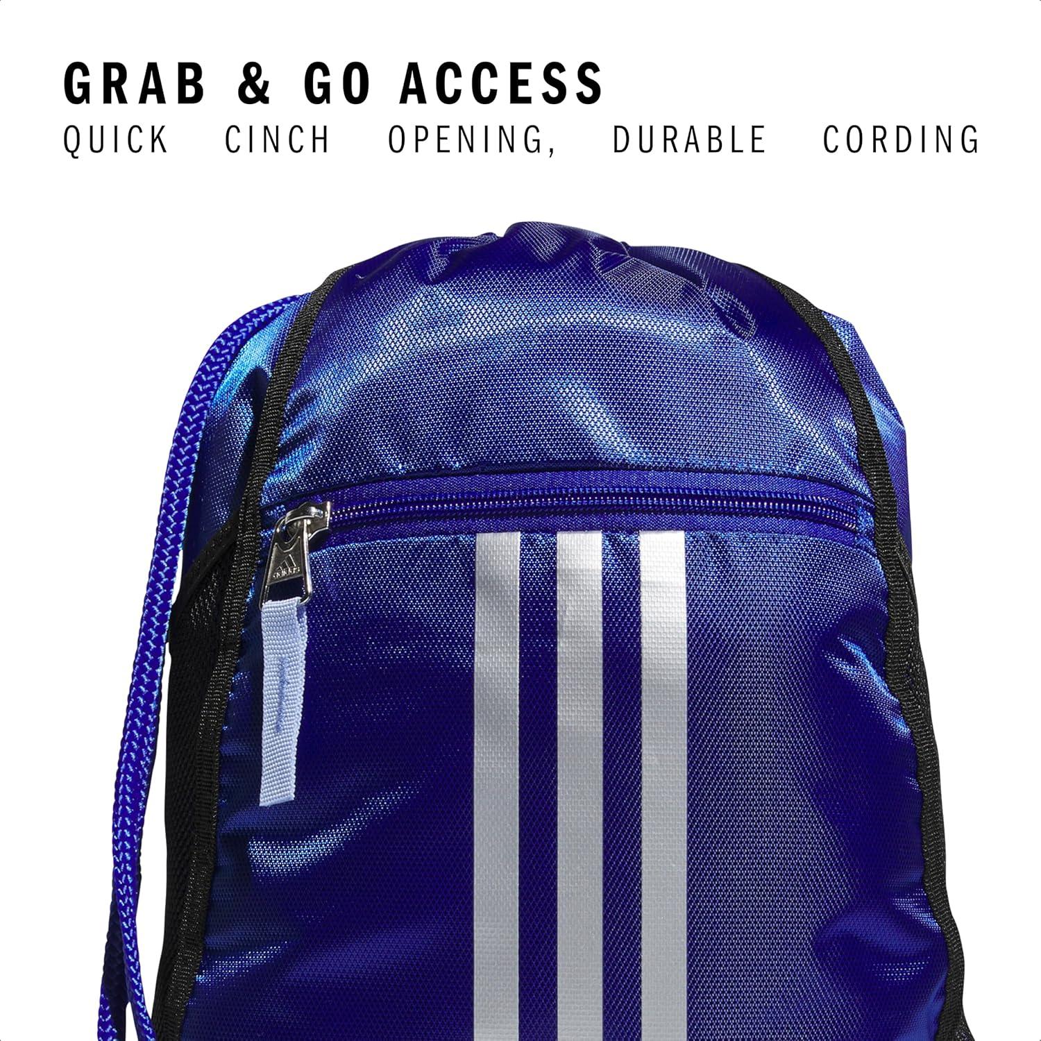 imageadidas Alliance Sackpack  Drawstring Backpack Small Bag for Men and Women Tropic BloomClear Pink One SizeSemi Lucid BlueSilver MetallicBlue Spark20