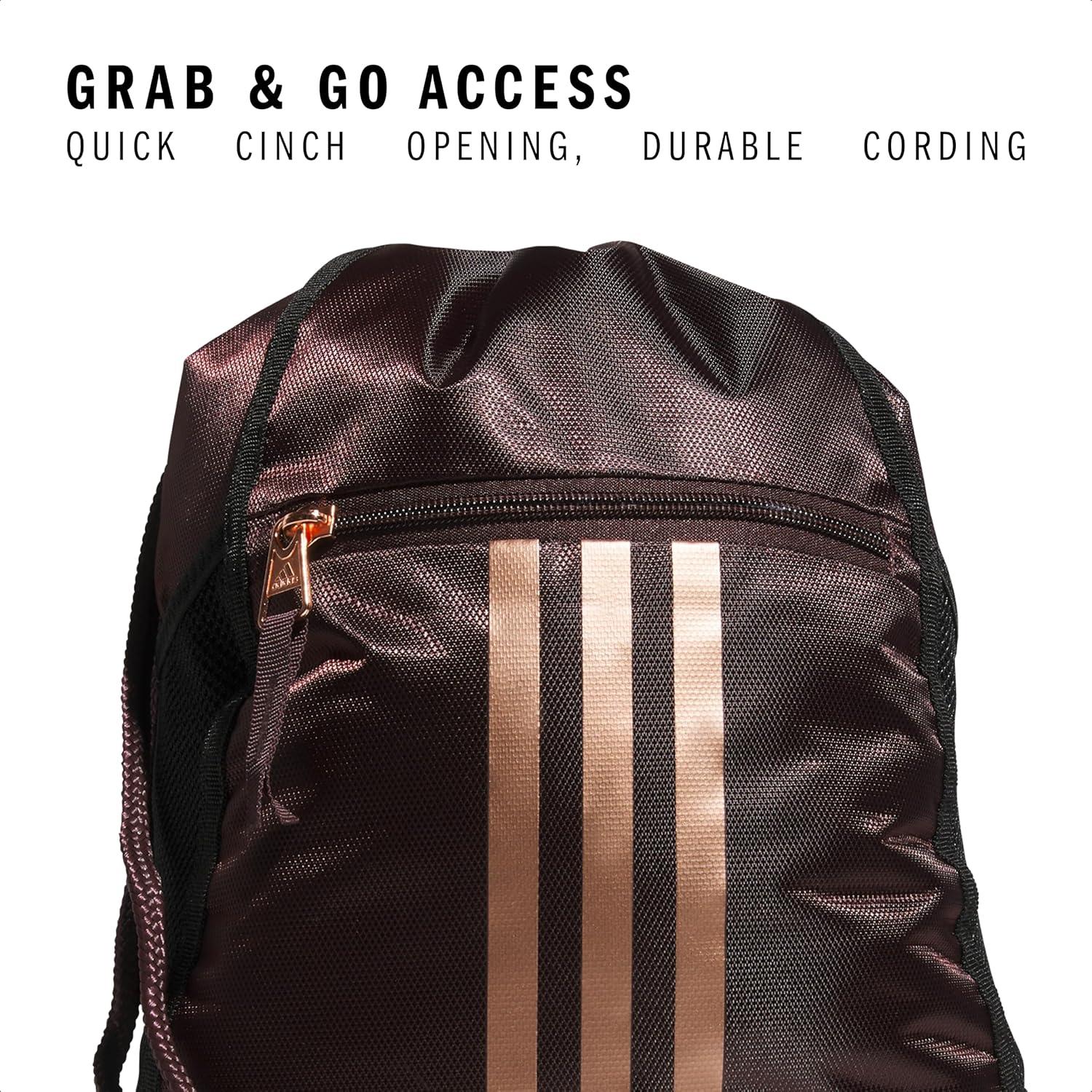 imageadidas Alliance Sackpack  Drawstring Backpack Small Bag for Men and Women Tropic BloomClear Pink One SizeShadow BrownRose Gold20
