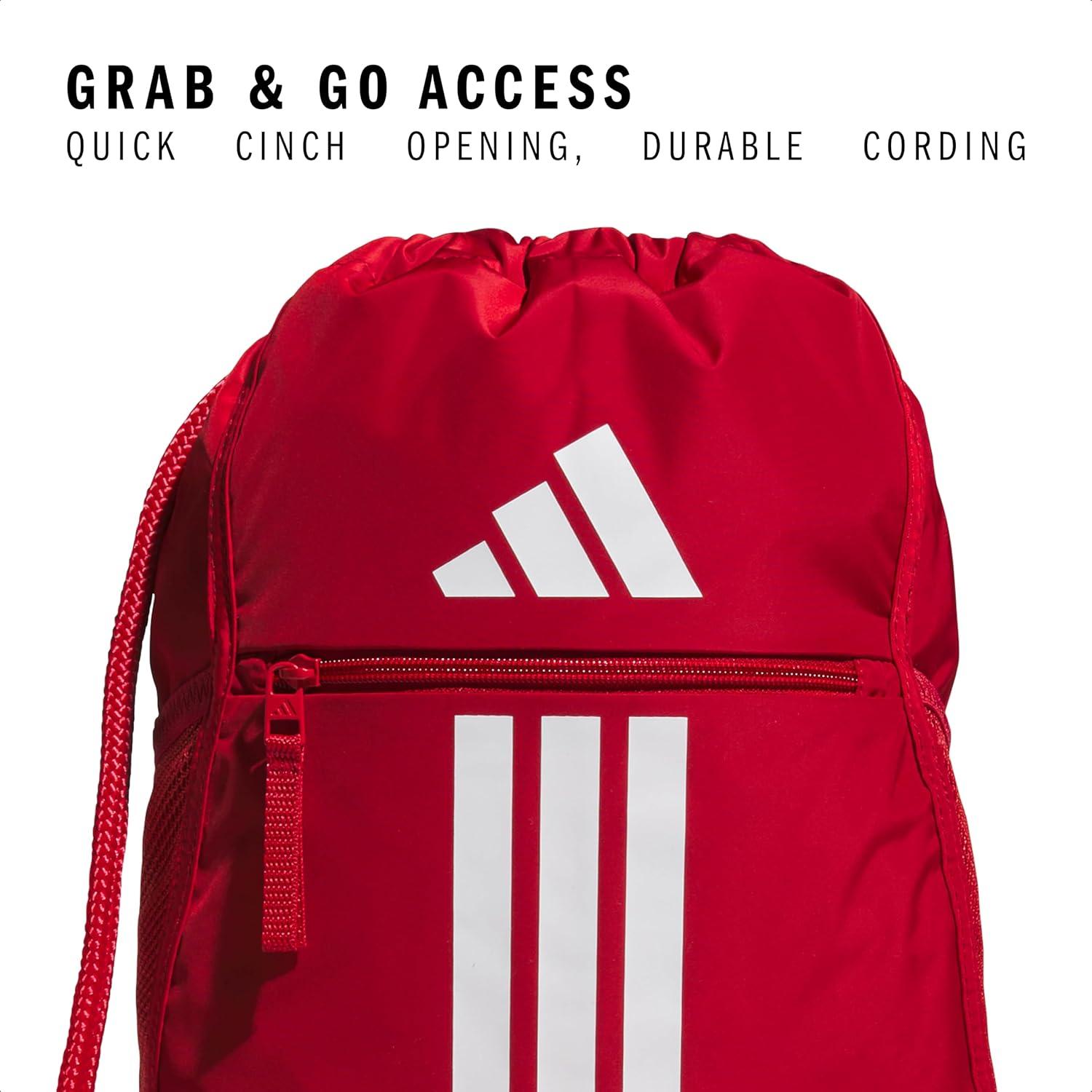 imageadidas Alliance Sackpack  Drawstring Backpack Small Bag for Men and Women Tropic BloomClear Pink One SizeTeam Power Red 230
