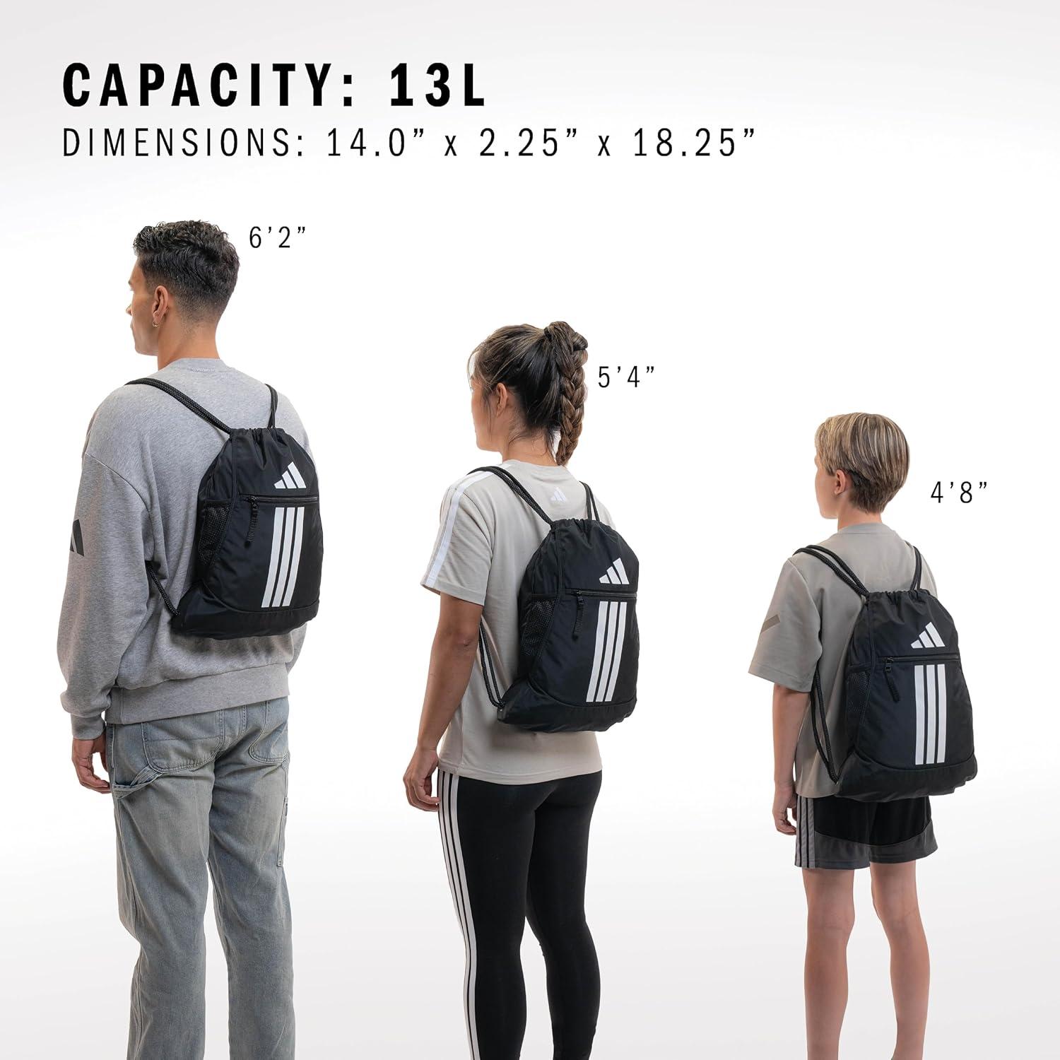 imageadidas Alliance Sackpack  Drawstring Backpack Small Bag for Men and Women Tropic BloomClear Pink One SizeTeam Power Red 230