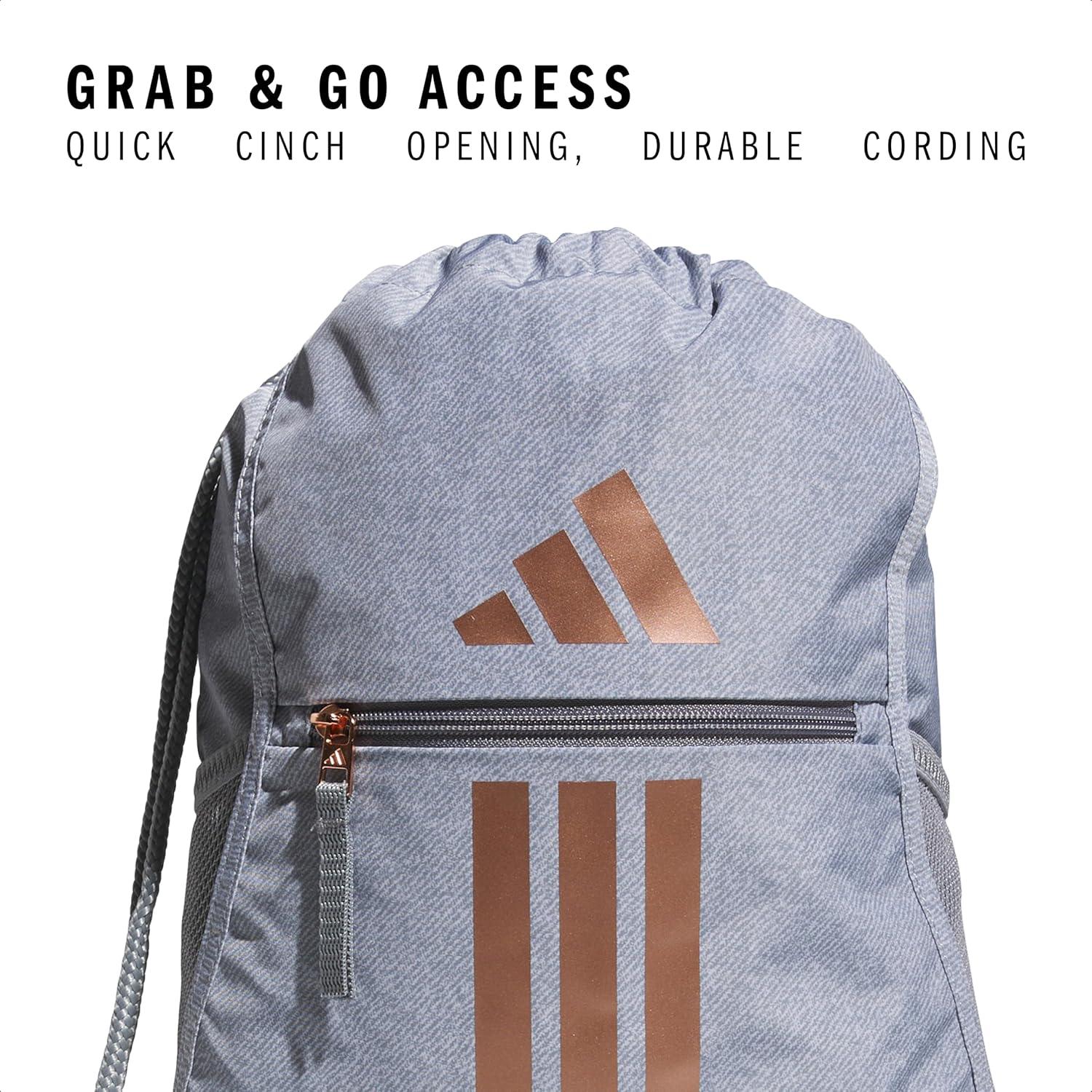 imageadidas Alliance Sackpack  Drawstring Backpack Small Bag for Men and Women Tropic BloomClear Pink One SizeTwill GreyRose GoldGrey30