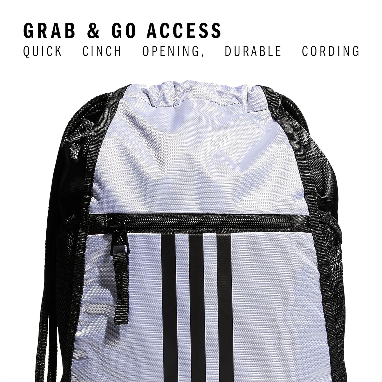 imageadidas Alliance Sackpack  Drawstring Backpack Small Bag for Men and Women Tropic BloomClear Pink One SizeWhiteBlack20
