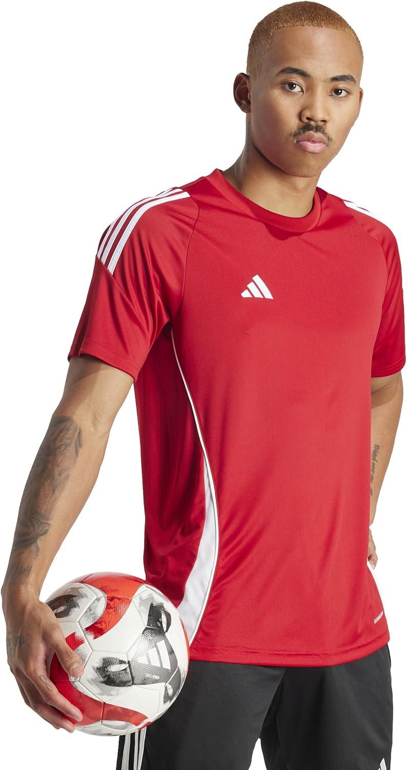 imageadidas mens Tiro 24 JerseyTeam Collegiate RedWhite