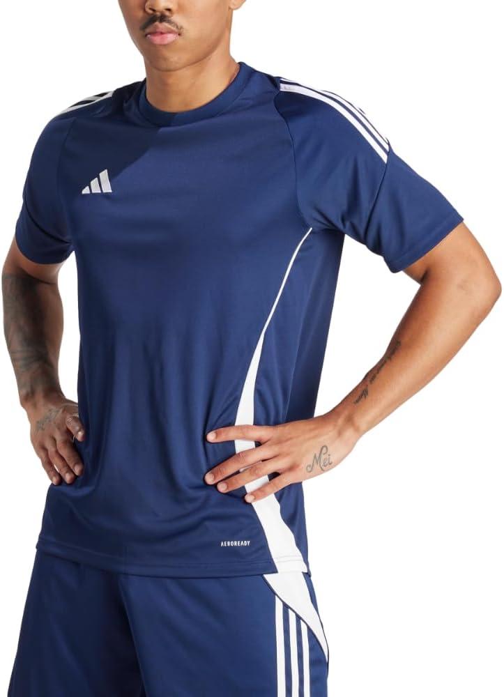 imageadidas mens Tiro 24 JerseyTeam Navy BlueWhite