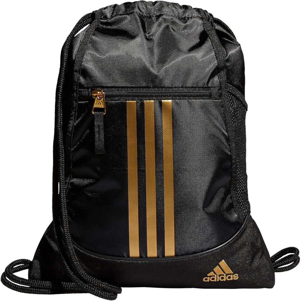 imageadidas Alliance Sackpack  Drawstring Backpack Small Bag for Men and Women Tropic BloomClear Pink One SizeBlackGold Metallic