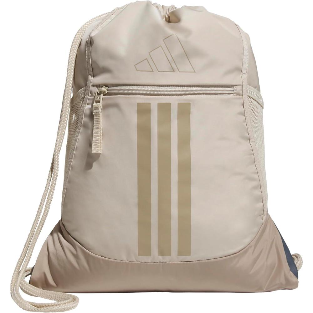 imageadidas Alliance Sackpack  Drawstring Backpack Small Bag for Men and Women Tropic BloomClear Pink One SizeCrystal Linen BeigeTrace Khaki