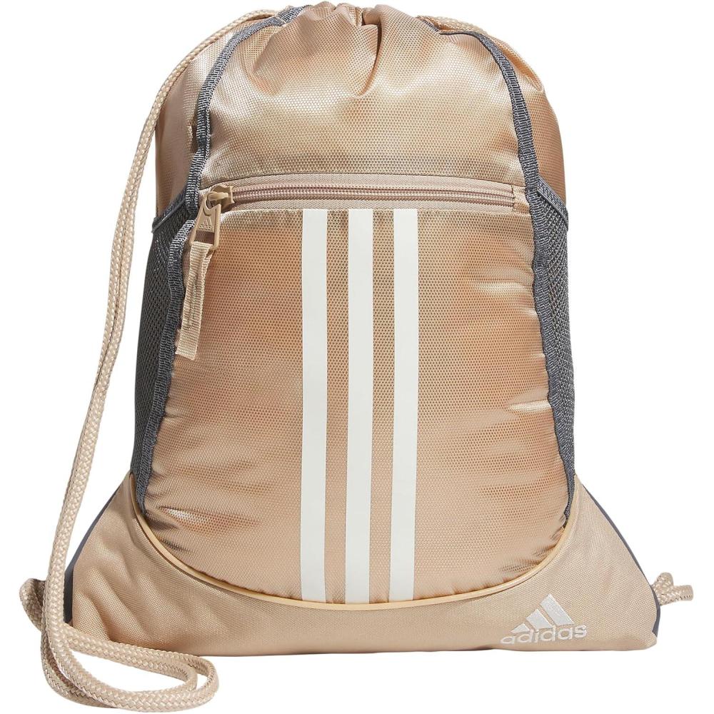 imageadidas Alliance Sackpack  Drawstring Backpack Small Bag for Men and Women Tropic BloomClear Pink One SizeMagic BeigeOff White20