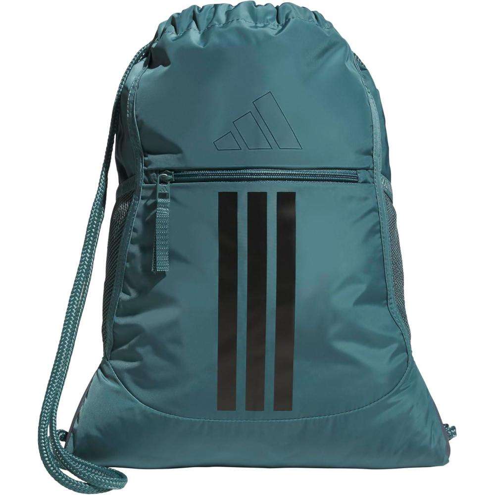 imageadidas Alliance Sackpack  Drawstring Backpack Small Bag for Men and Women Tropic BloomClear Pink One SizePreloved Teal GreenBlack30