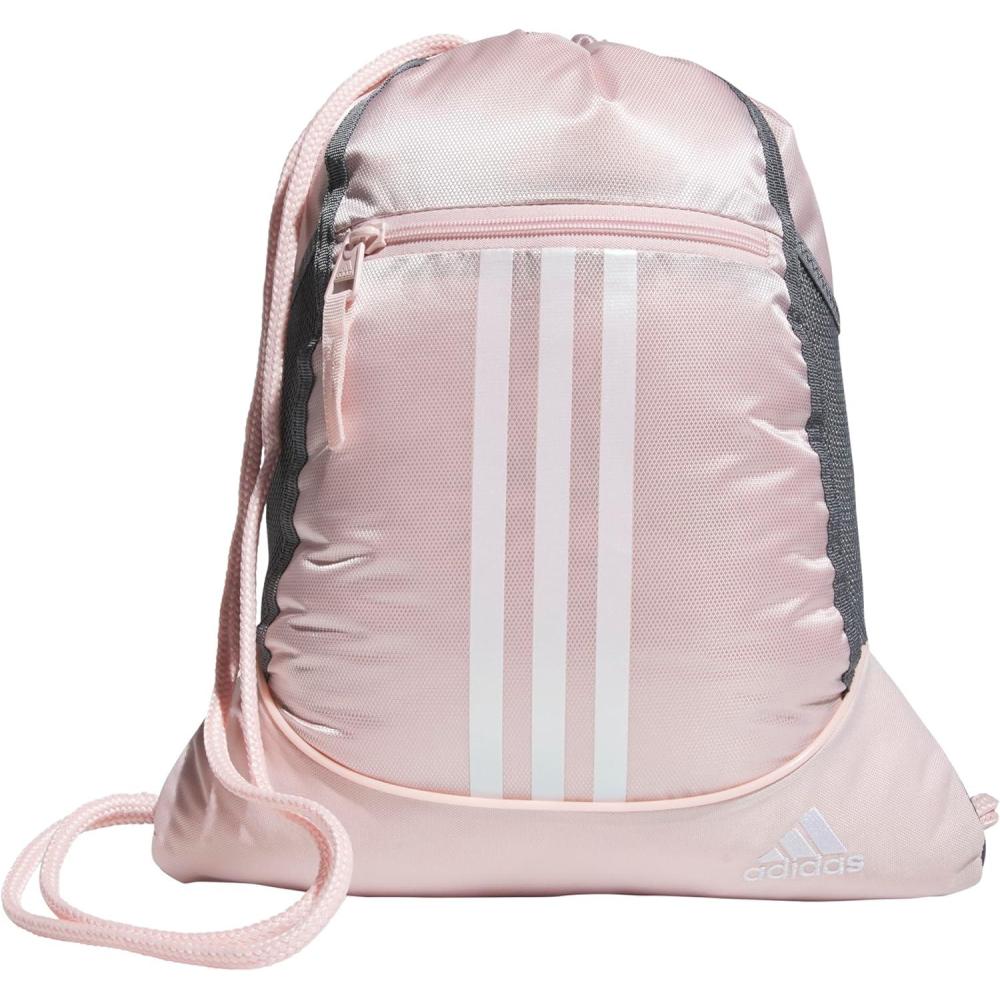 imageadidas Alliance Sackpack  Drawstring Backpack Small Bag for Men and Women Tropic BloomClear Pink One SizeSandy PinkWhite20