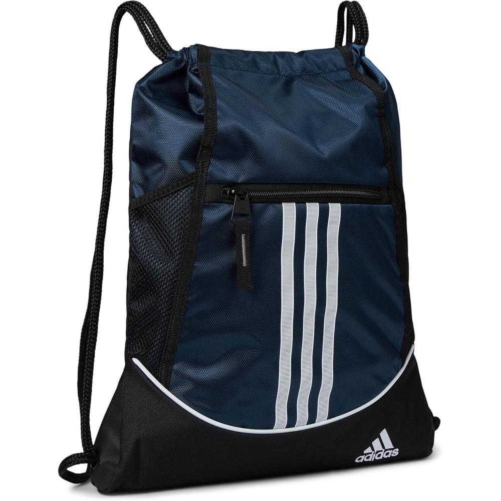 imageadidas Alliance Sackpack  Drawstring Backpack Small Bag for Men and Women Tropic BloomClear Pink One SizeTeam Navy Blue20