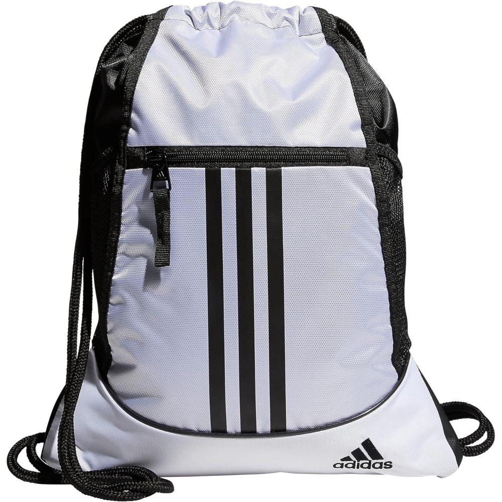 imageadidas Alliance Sackpack  Drawstring Backpack Small Bag for Men and Women Tropic BloomClear Pink One SizeWhiteBlack20