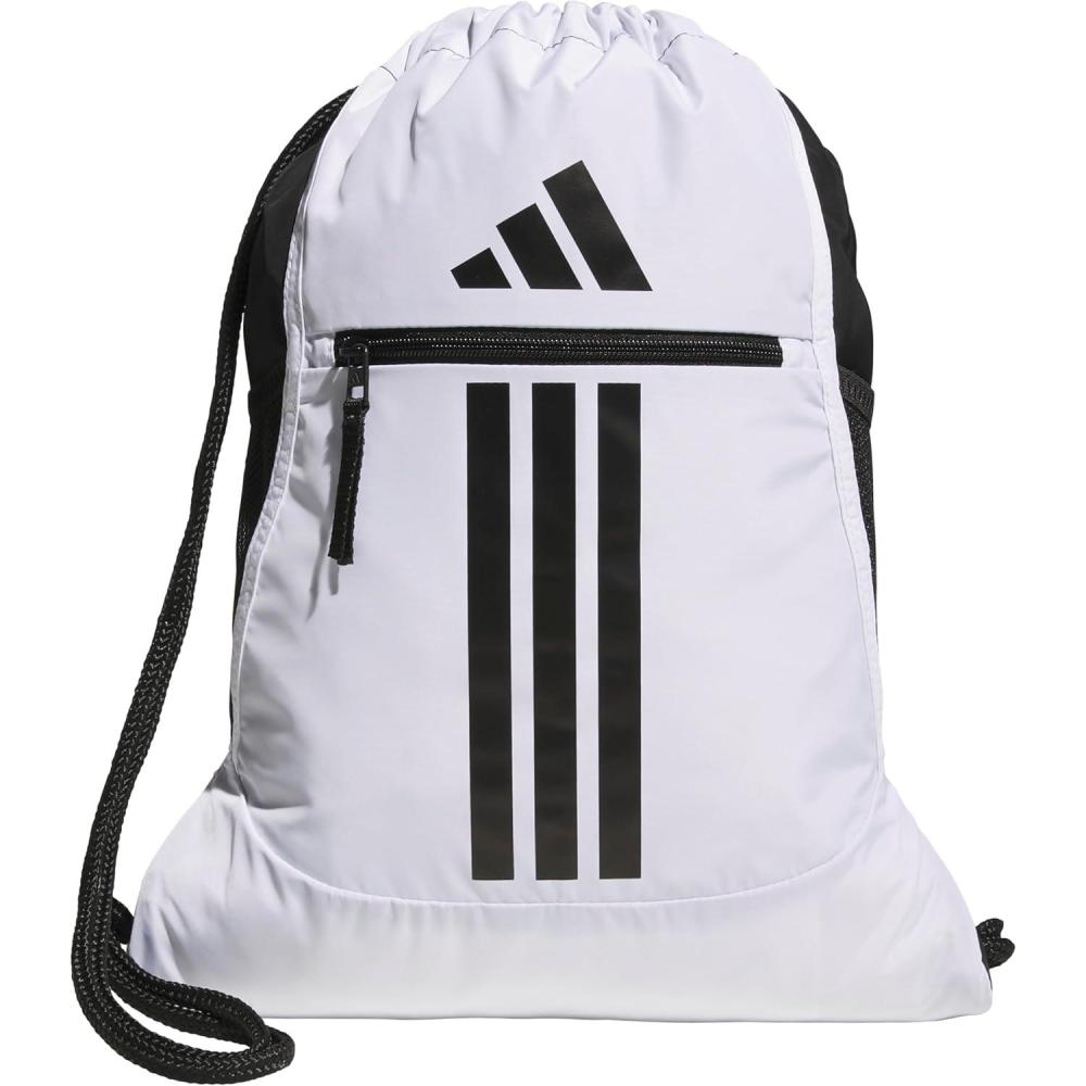 imageadidas Alliance Sackpack  Drawstring Backpack Small Bag for Men and Women Tropic BloomClear Pink One SizeWhiteBlack30