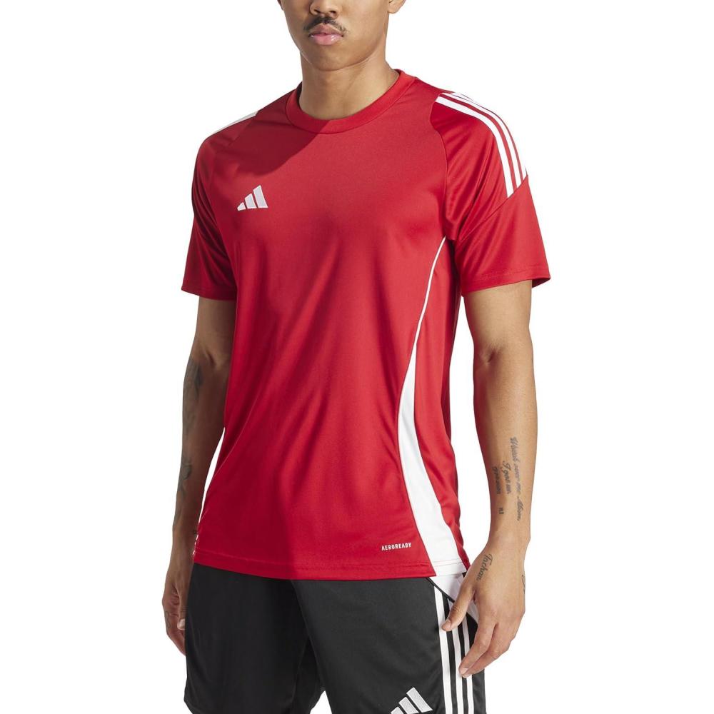 imageadidas mens Tiro 24 JerseyTeam Collegiate RedWhite