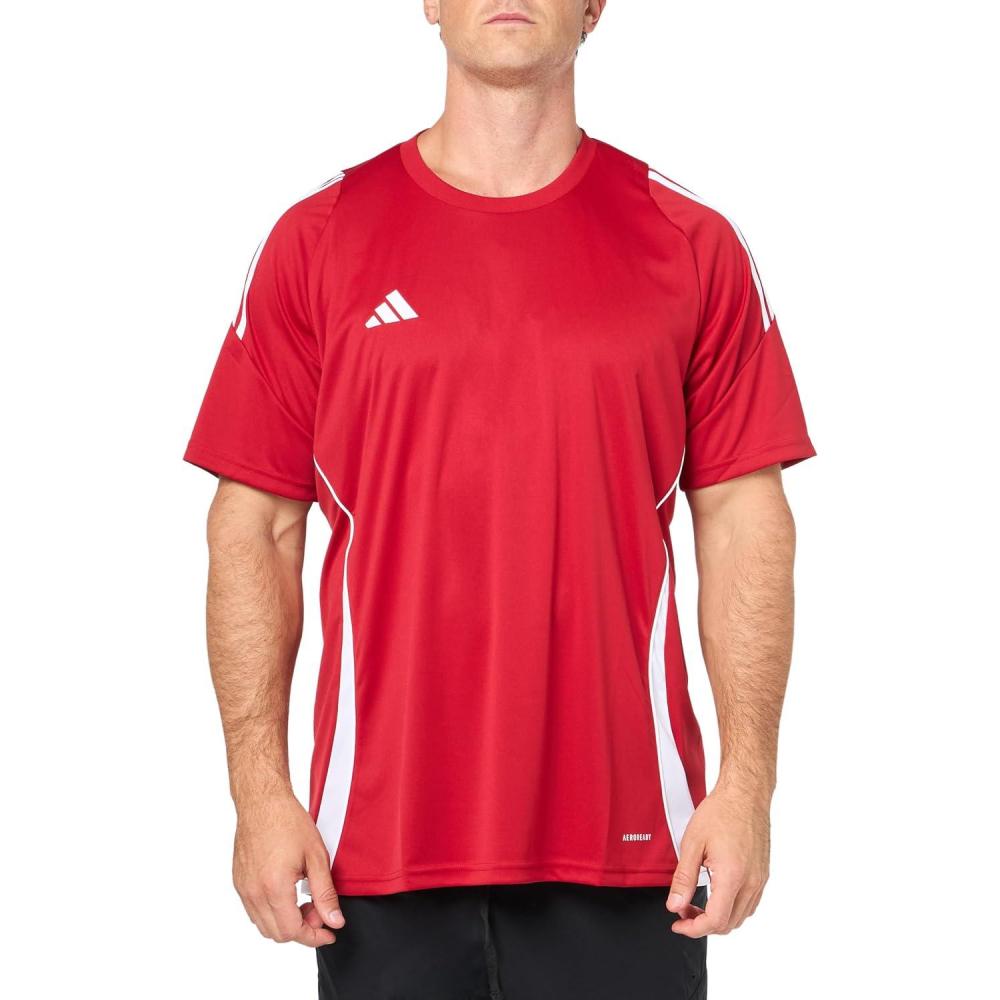 imageadidas mens Tiro 24 JerseyTeam Power RedWhite