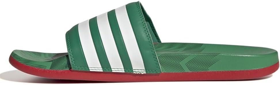 imageadidas Unisex Adult Adilette Comfort SlideVivid GreenWhiteScarlet