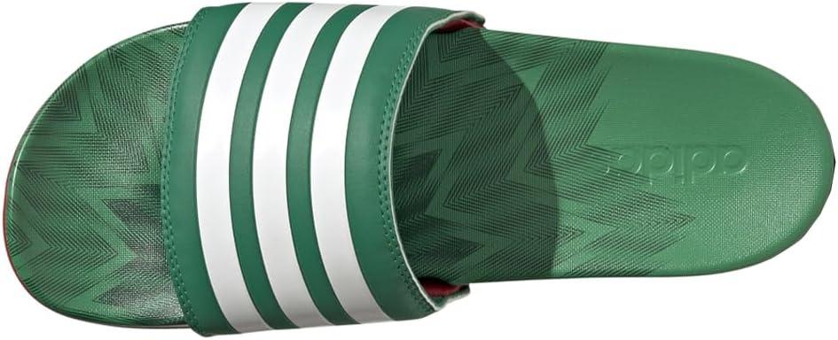 imageadidas Unisex Adult Adilette Comfort SlideVivid GreenWhiteScarlet