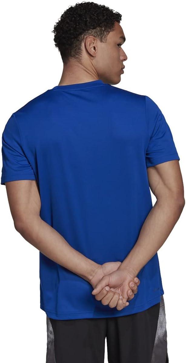 imageadidas Mens Aeroready Designed 2 Move Sport 3Stripes TeeTeam Royal BlueBlack
