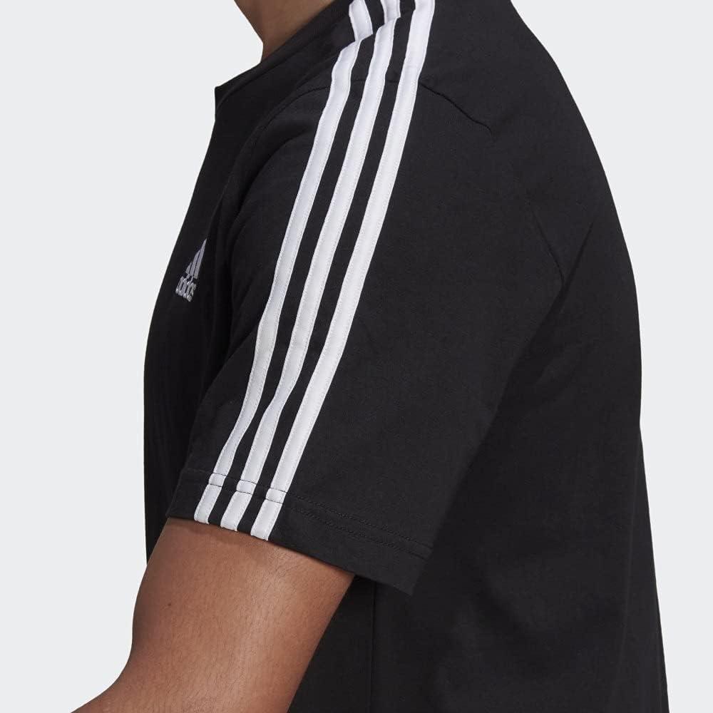 imageadidas Mens Essentials 3stripes TeeBlack  White