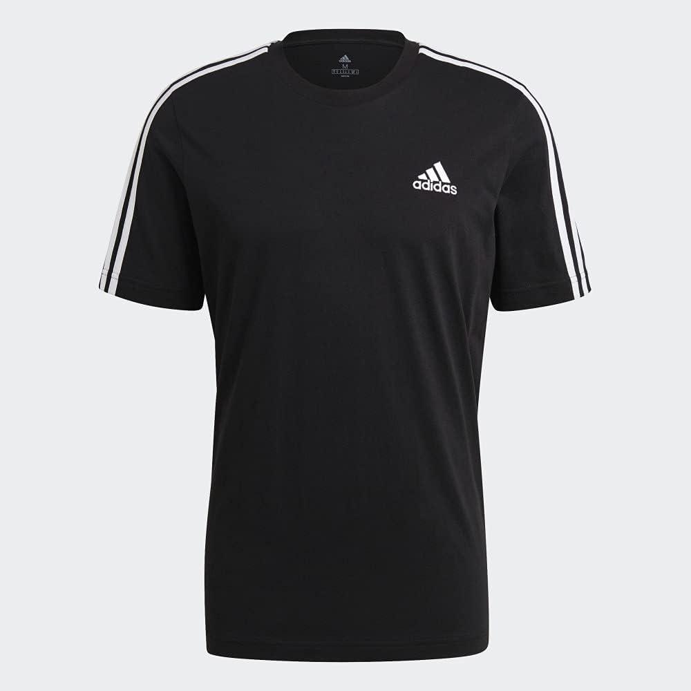 imageadidas Mens Essentials 3stripes TeeBlack  White